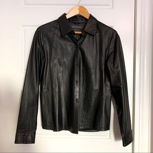 Banana Republic Genuine Leather button down